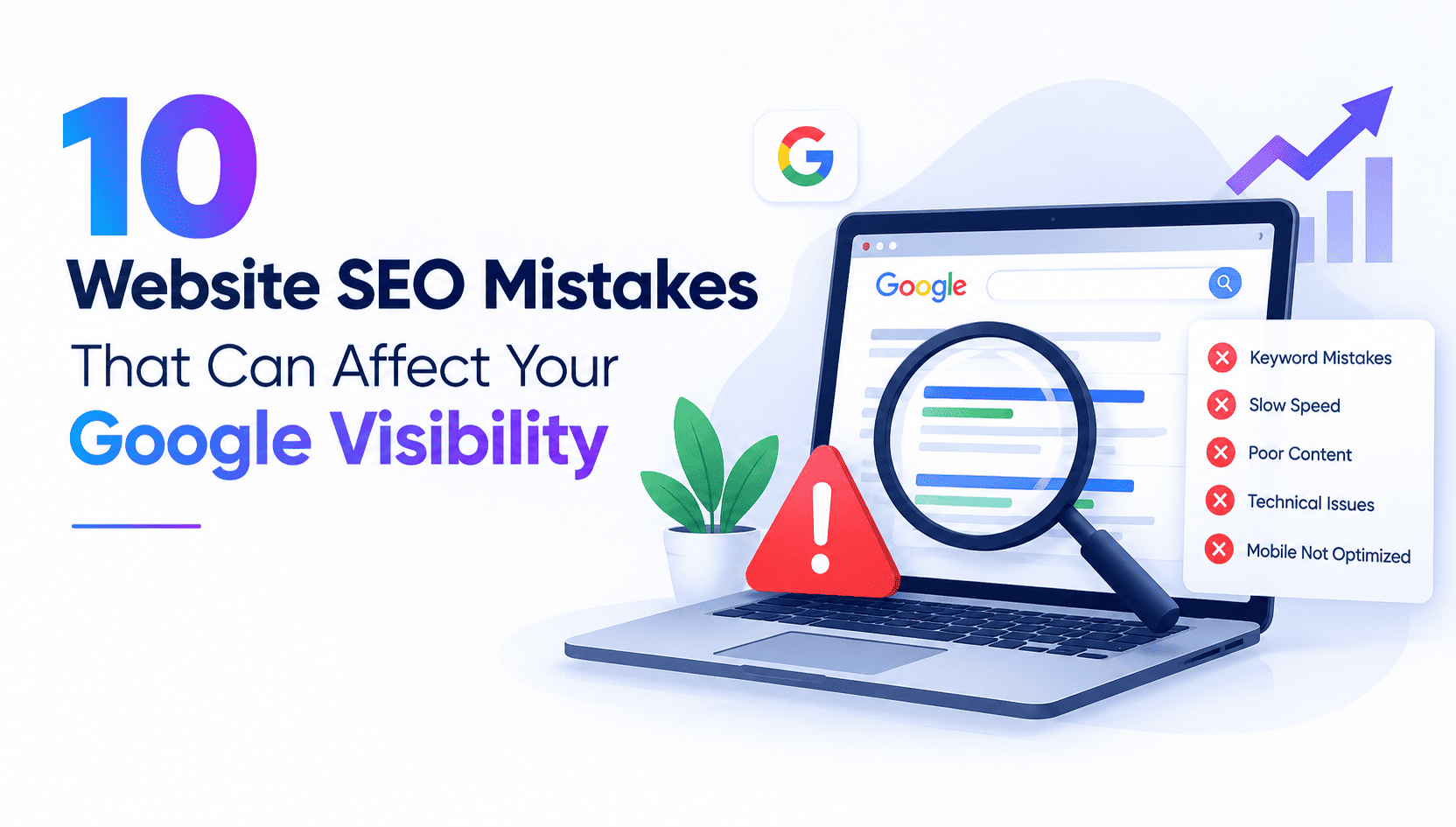 10 website SEO mistakes that affect Google visibility