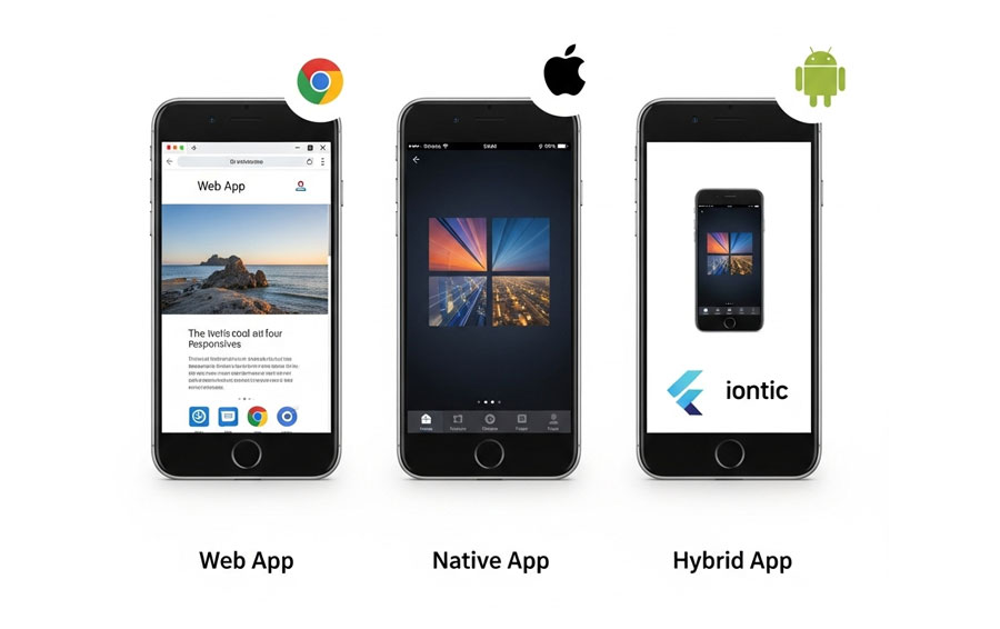 Web Apps vs. Native Apps vs. Hybrid Apps